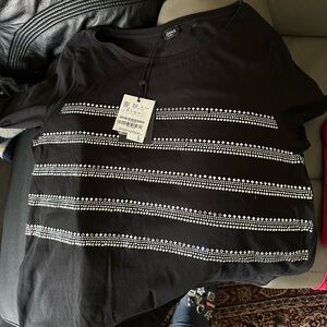 Emme black Short-Sleeve Top